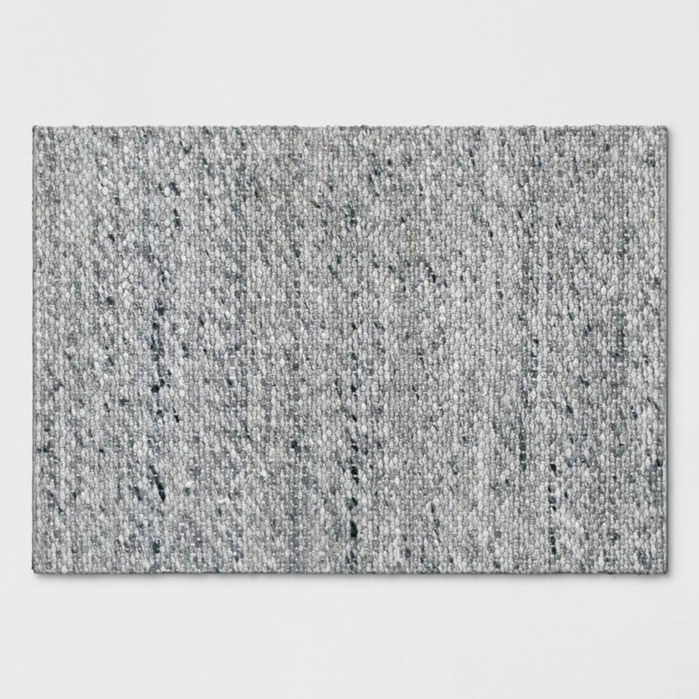 Project 62 - 2'x3' Chunky Knit Wool Woven Rug Gray - Project 62 Gray
